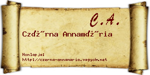 Czérna Annamária névjegykártya