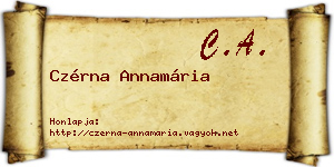 Czérna Annamária névjegykártya