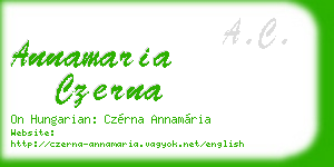 annamaria czerna business card